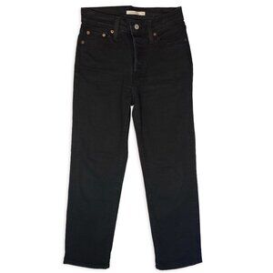 Levi's Women's Wedgie Straight Jeans Size 26 Black Button Fly